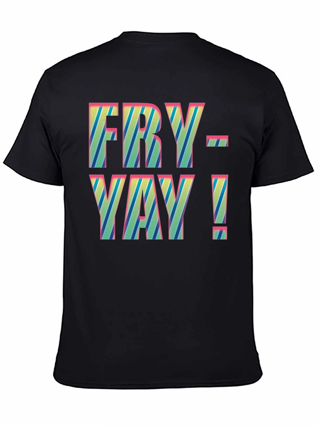 Fry-Yay! Striped Graphic Tee - Fun Friday Shirt