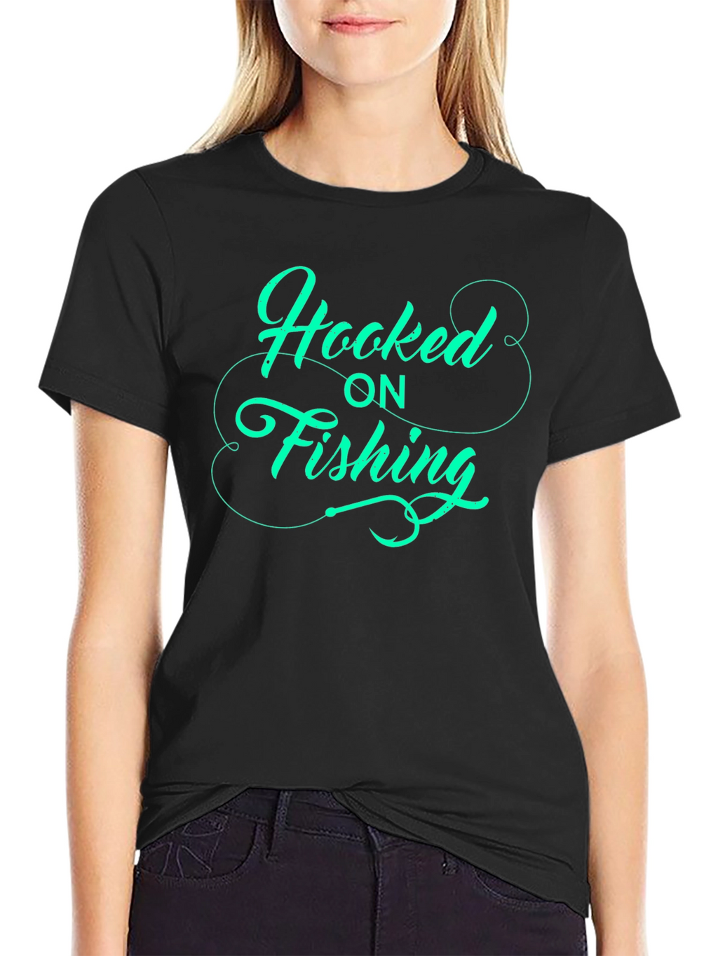 Hooked on Fishing - Graphic T-Shirt