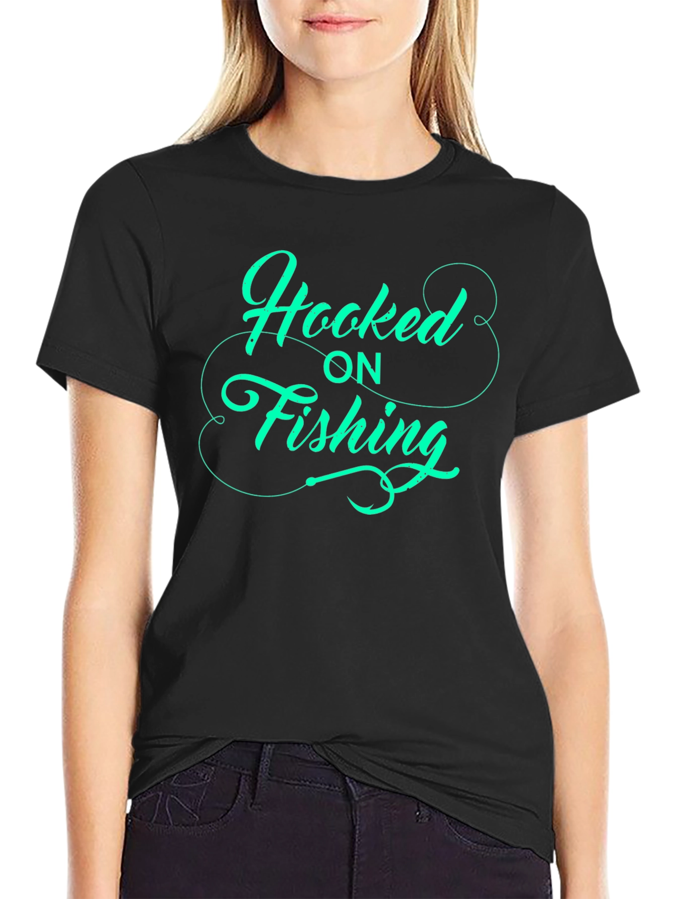Hooked on Fishing - Graphic T-Shirt