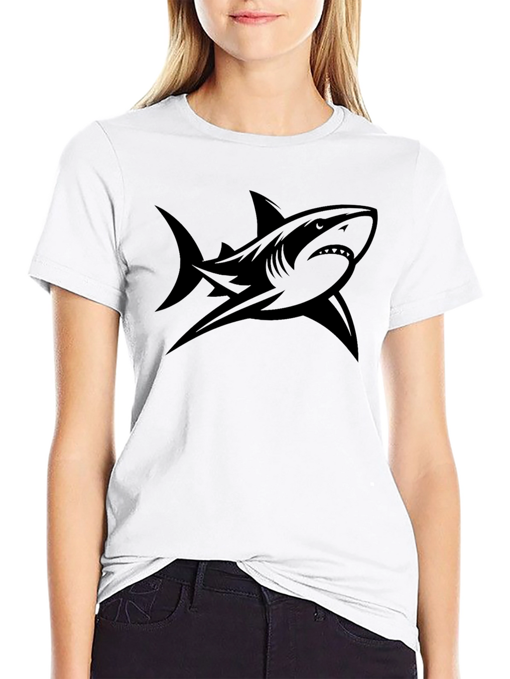Shark Graphic Tee - Mens Black T-Shirt