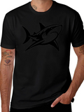 Shark Graphic Tee - Mens Black T-Shirt
