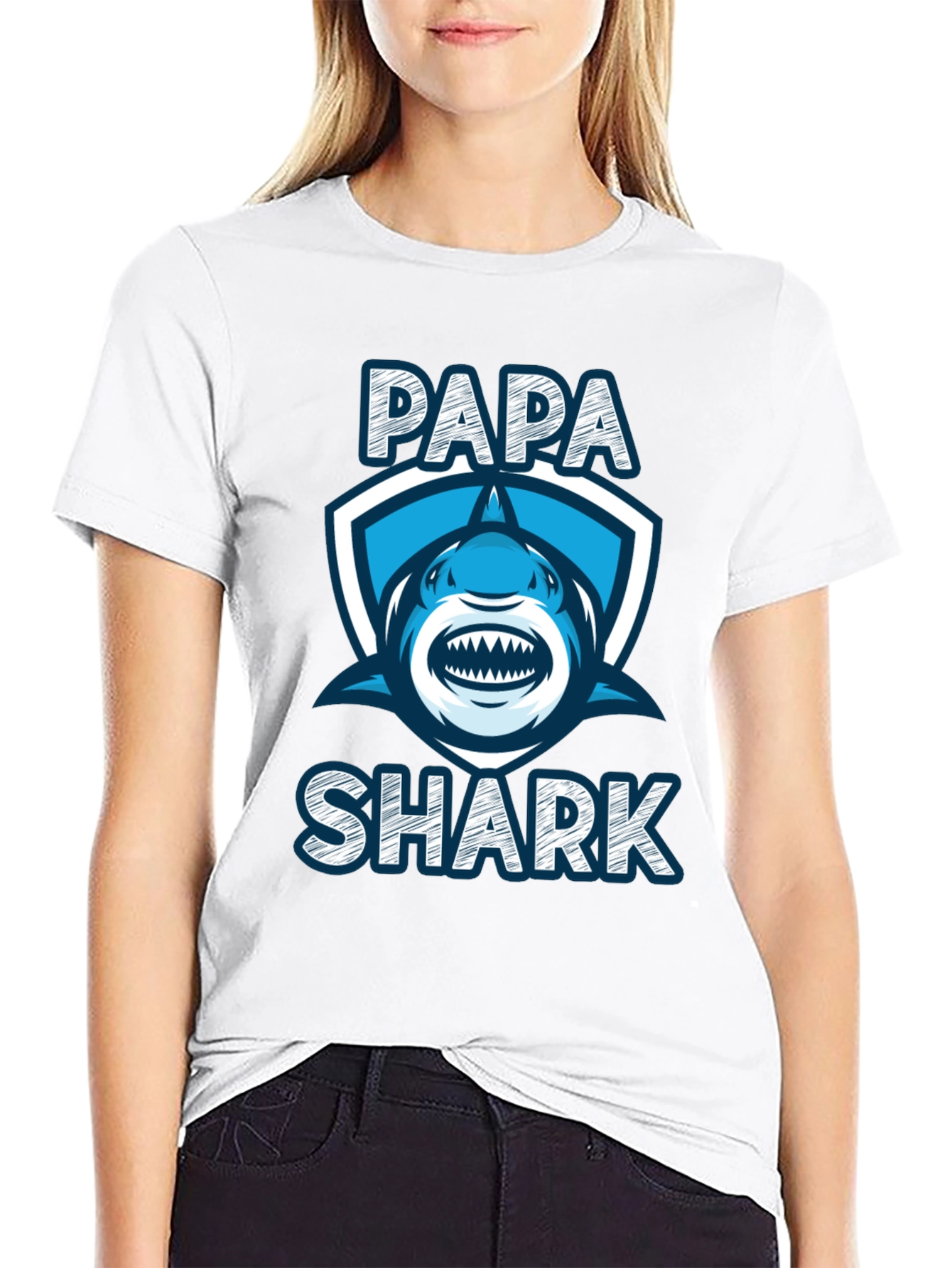 Papa Shark Graphic Tee - Fathers Day Gift