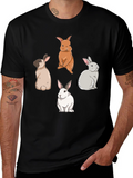 Cute Rabbits Graphic T-Shirt