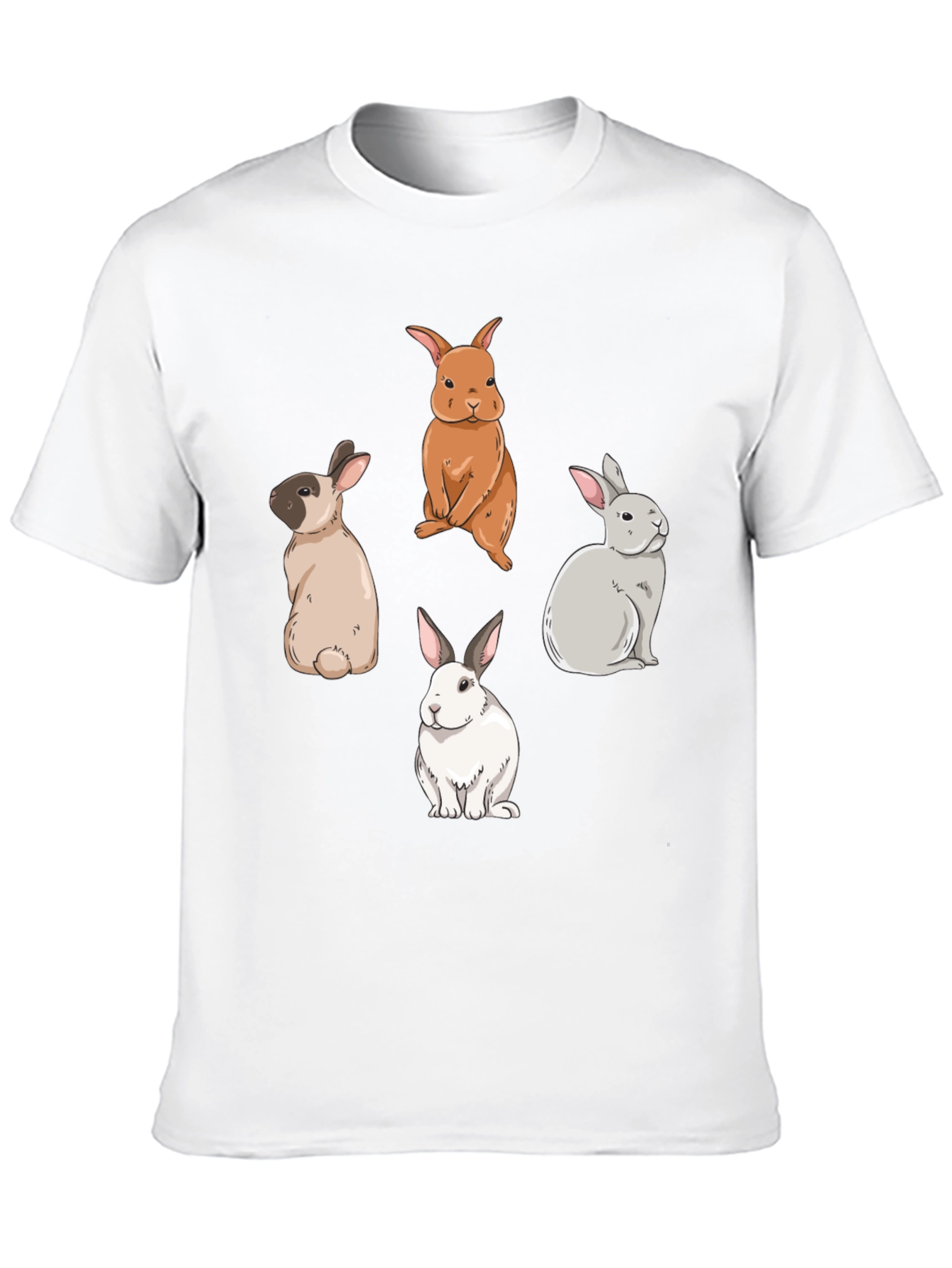 Cute Rabbits Graphic T-Shirt