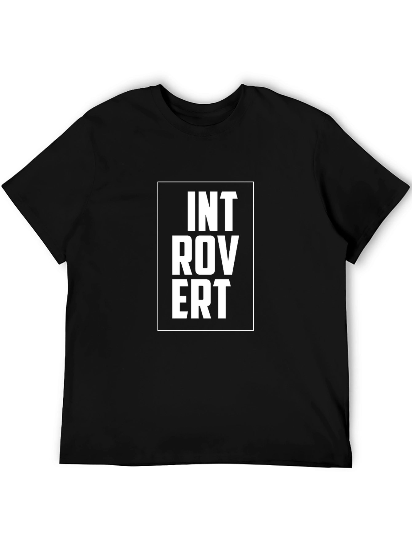 Introvert Graphic Tee - Black Cotton Comfort