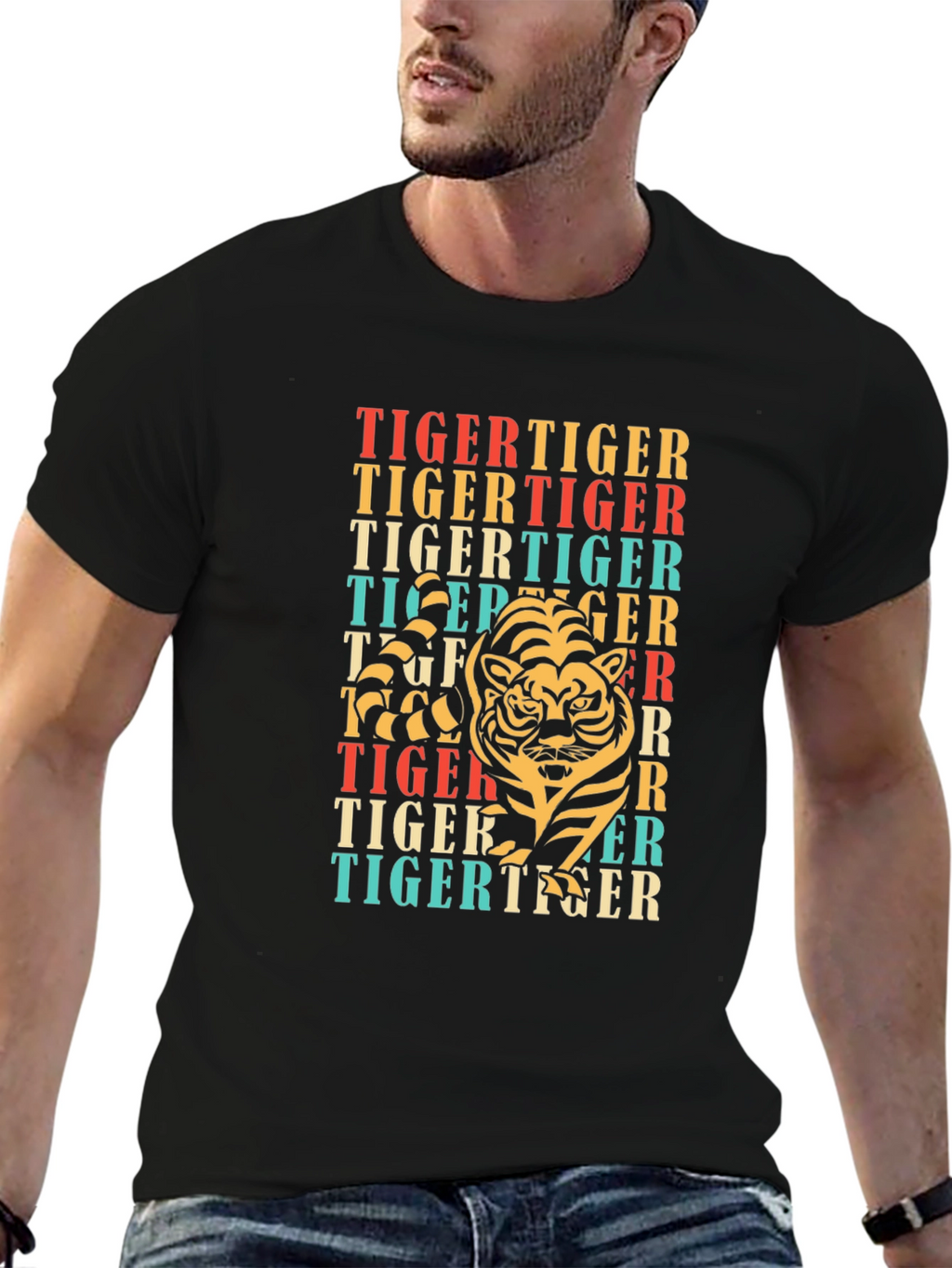 Retro Tiger Graphic T-Shirt