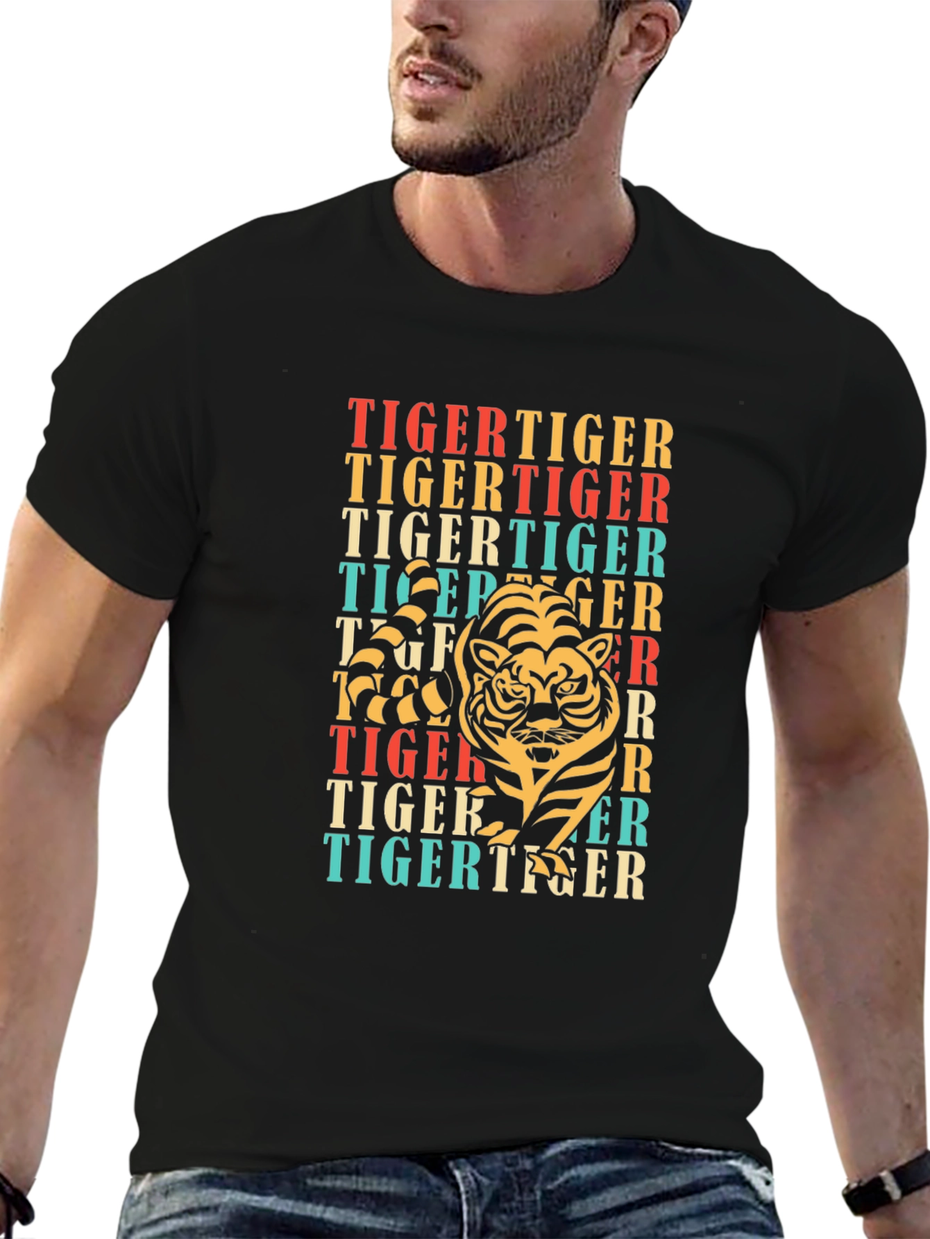 Retro Tiger Graphic T-Shirt