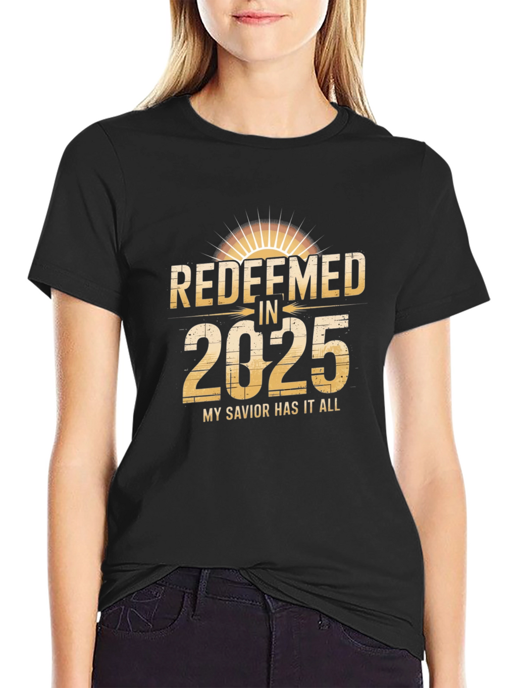 Redeemed in 2025 T-Shirt Stylish Religious Tee