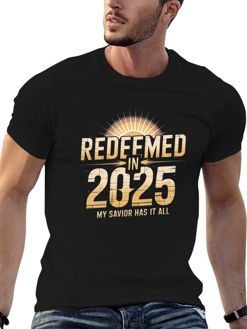 Redeemed in 2025 T-Shirt Stylish Religious Tee
