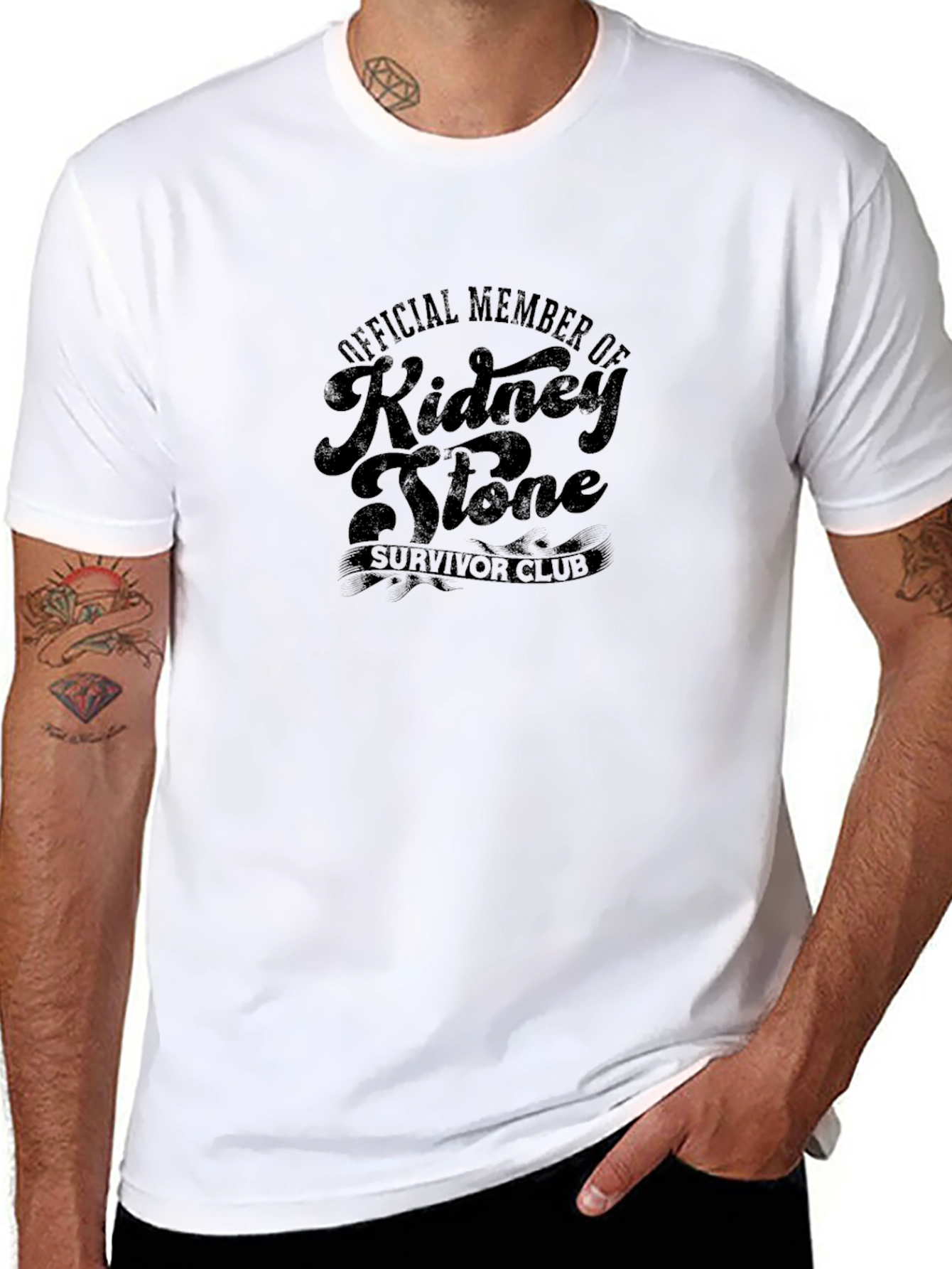 Kidney Stone Survivor Club T-Shirt - Black