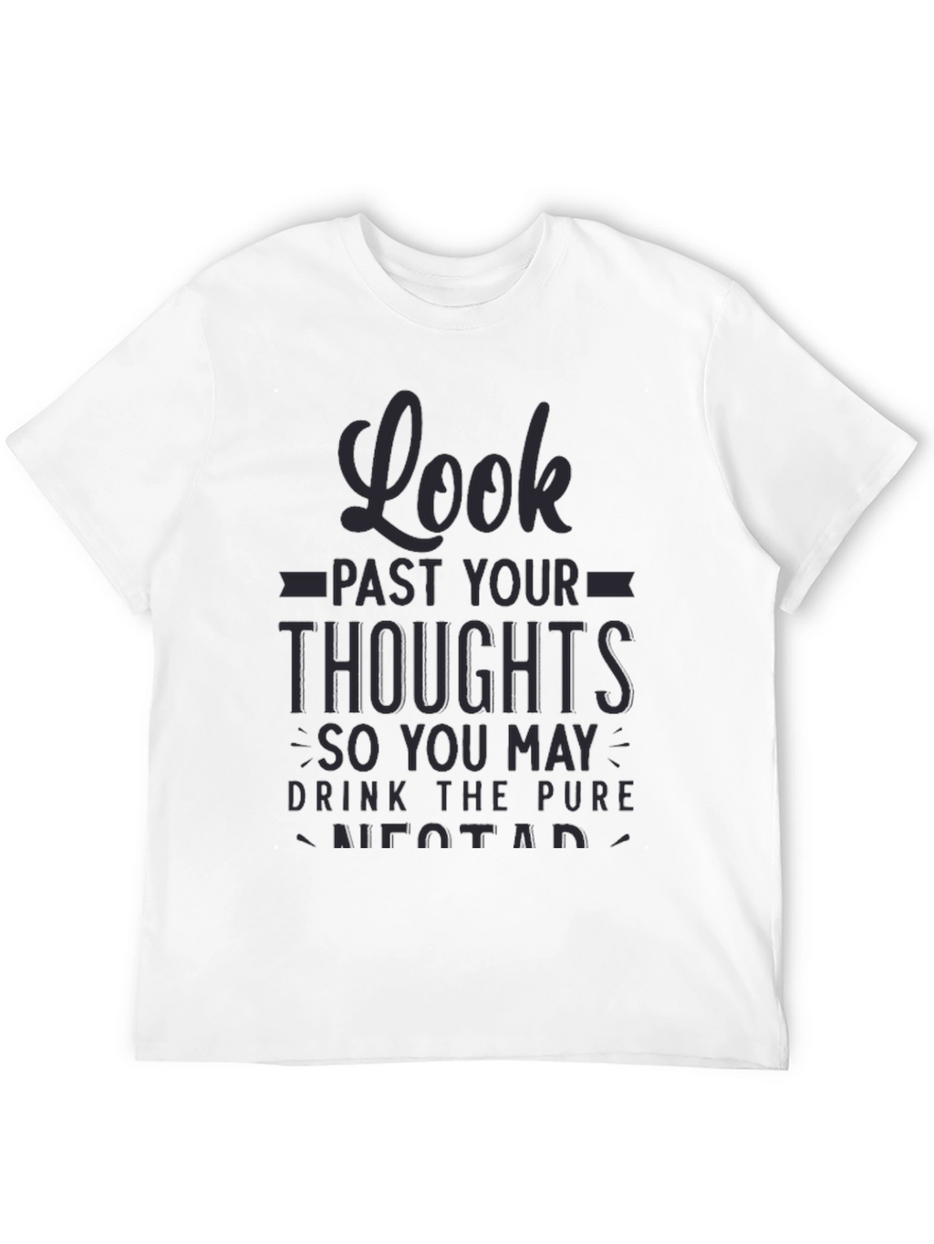 Look Past Your Thoughts Mens Black T-Shirt