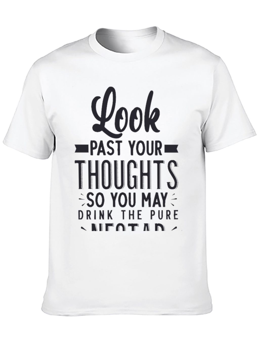 Look Past Your Thoughts Mens Black T-Shirt