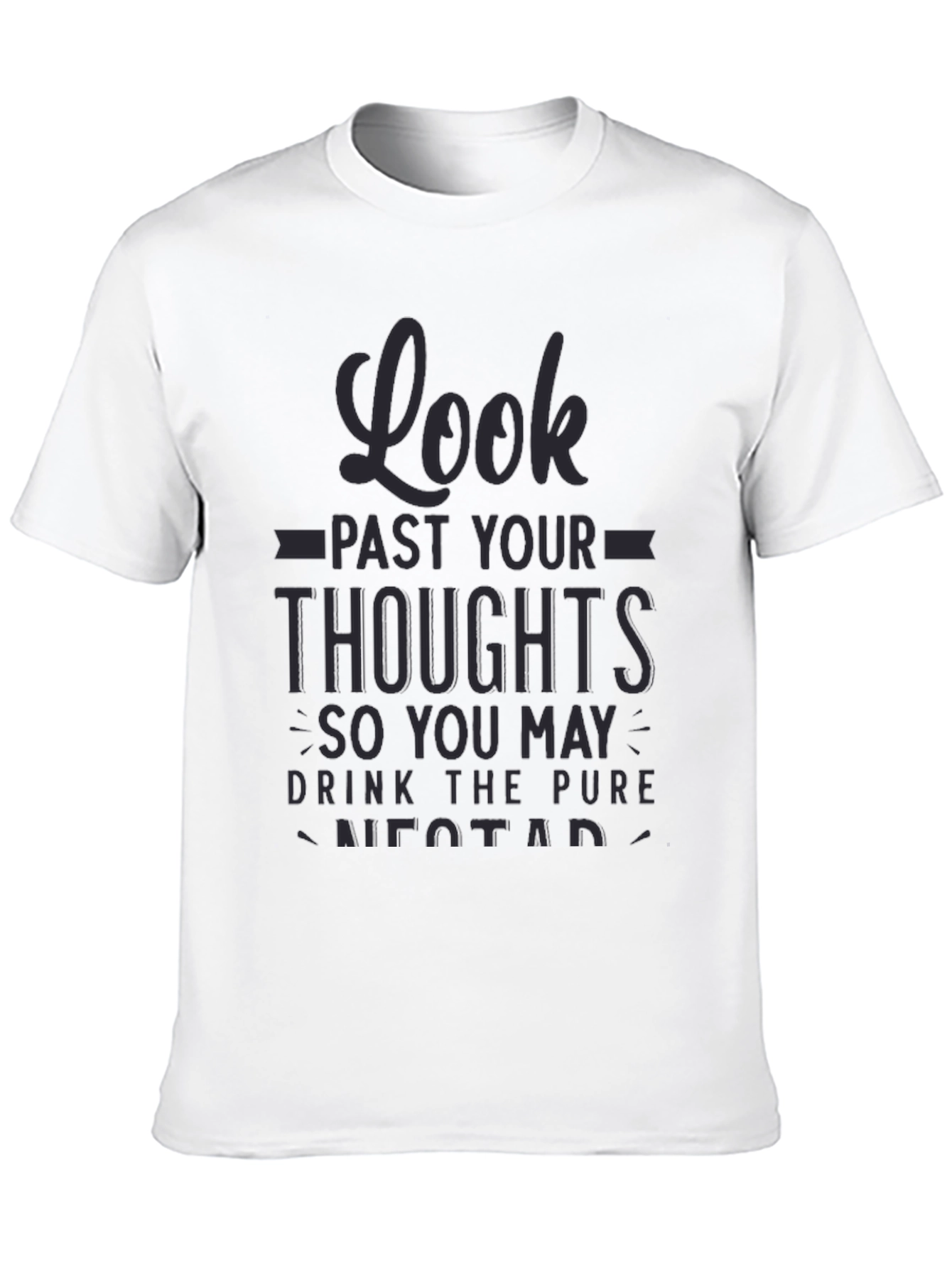 Look Past Your Thoughts Mens Black T-Shirt
