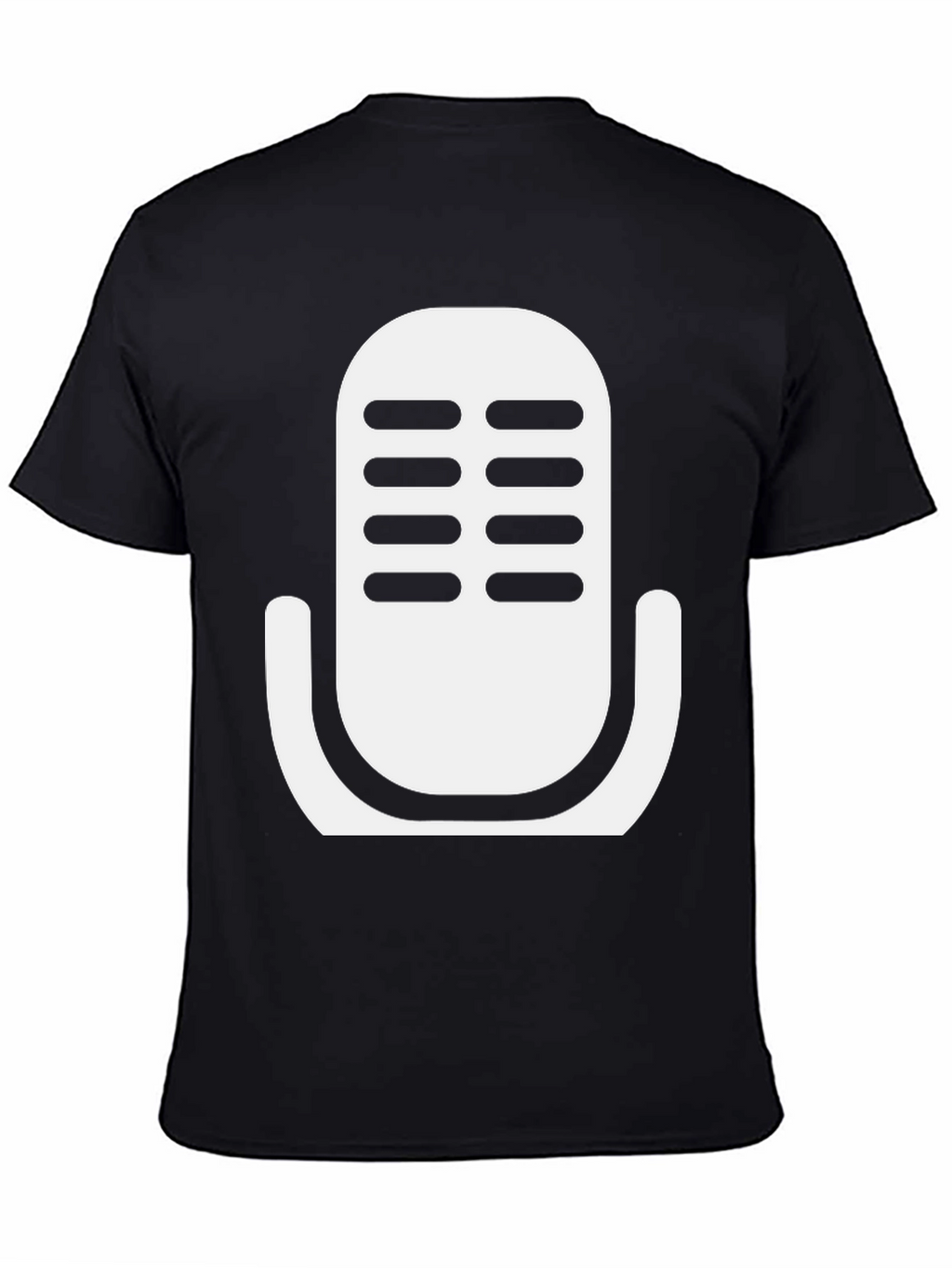 Retro Microphone Graphic T-Shirt - Classic Black Tee