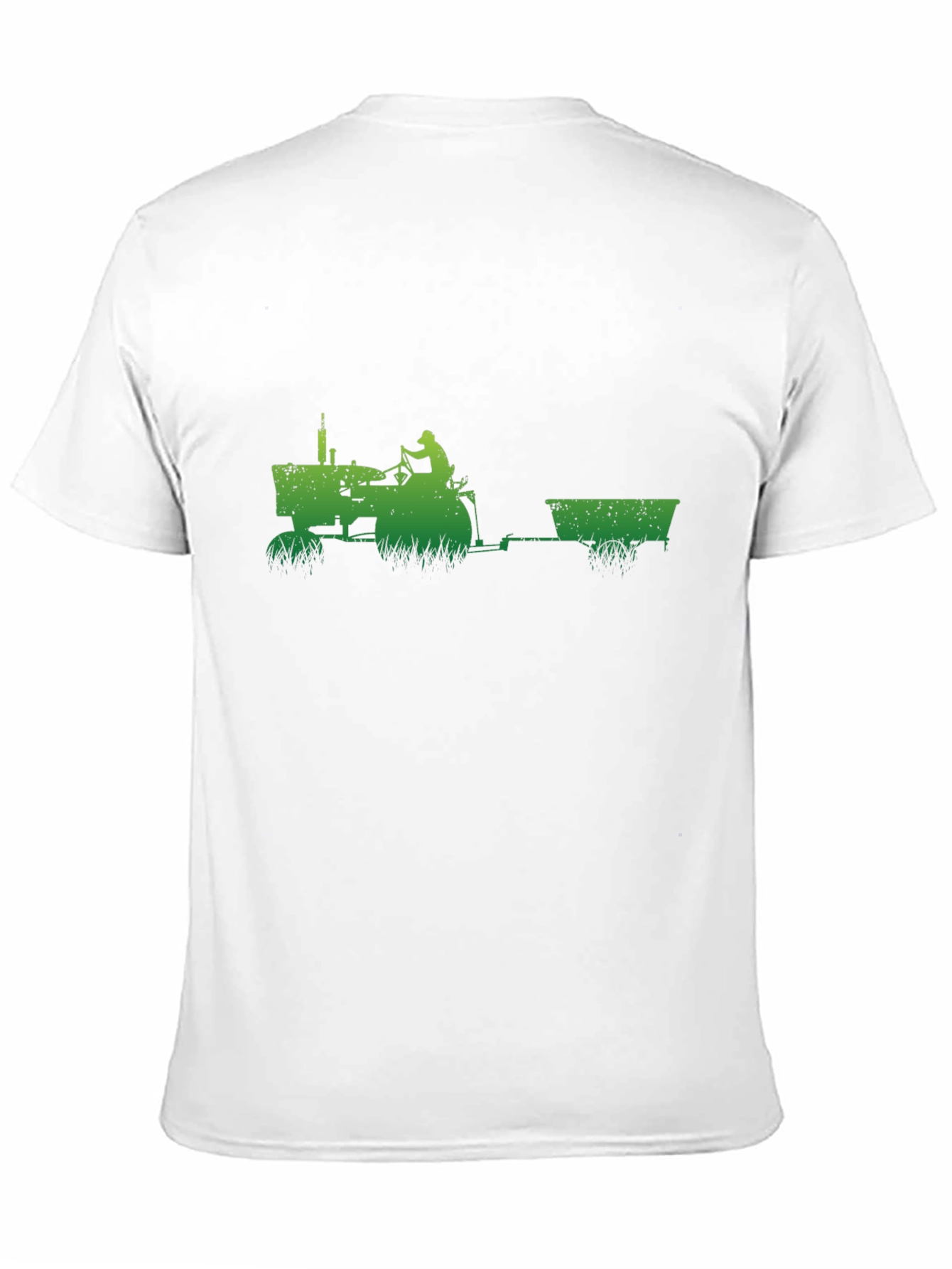 Green Tractor Black T-Shirt