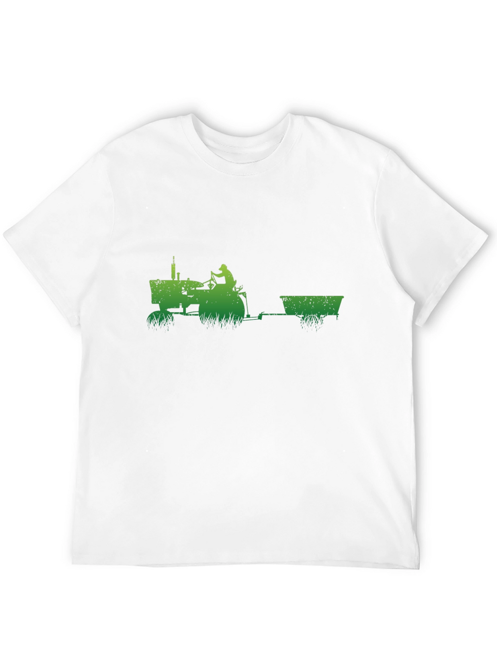 Green Tractor Black T-Shirt