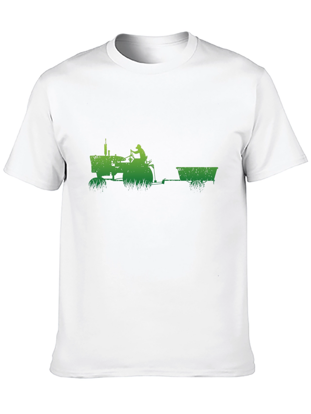 Green Tractor Black T-Shirt