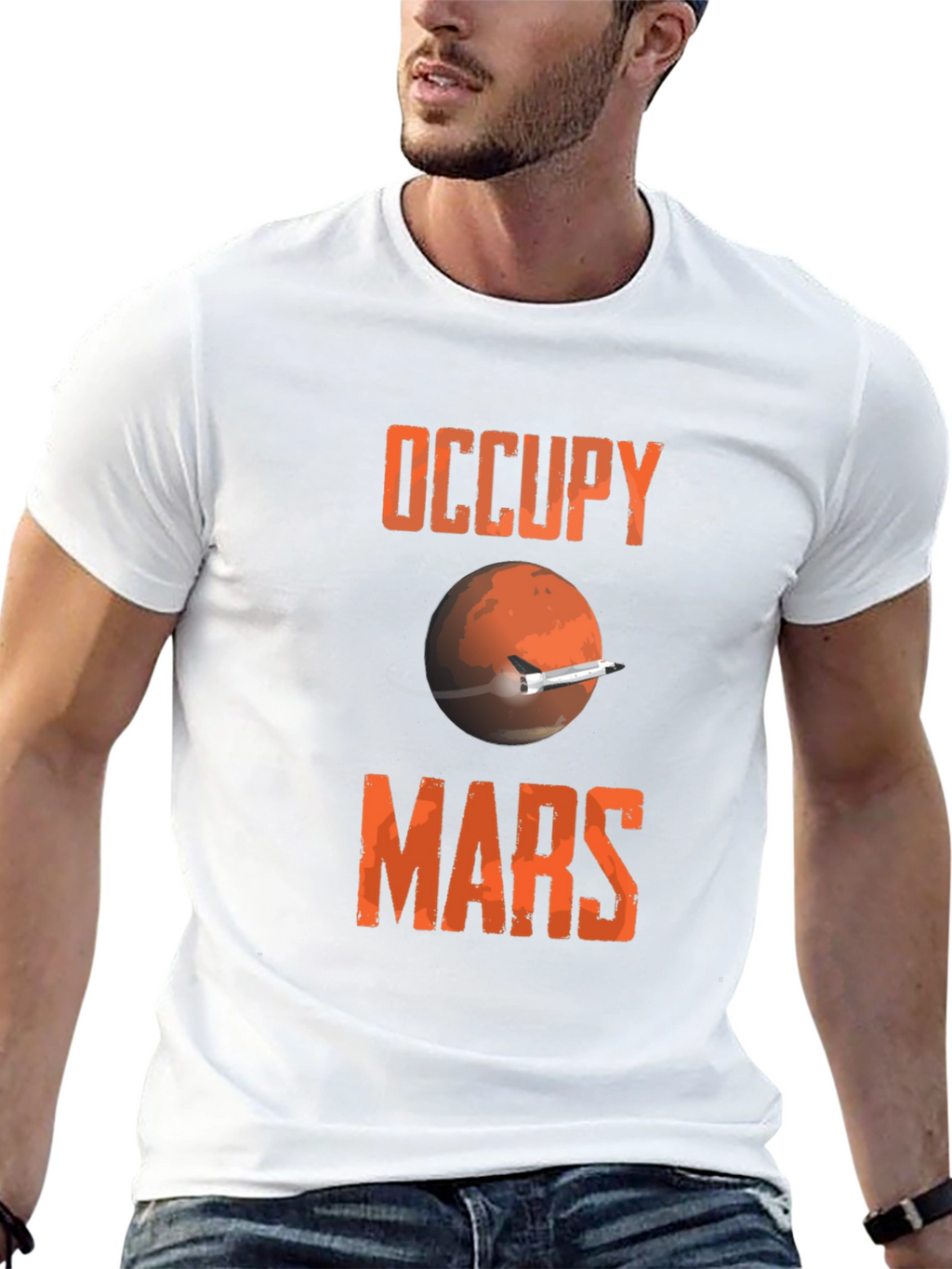 Occupy Mars Graphic Tee - Space Exploration T-Shirt