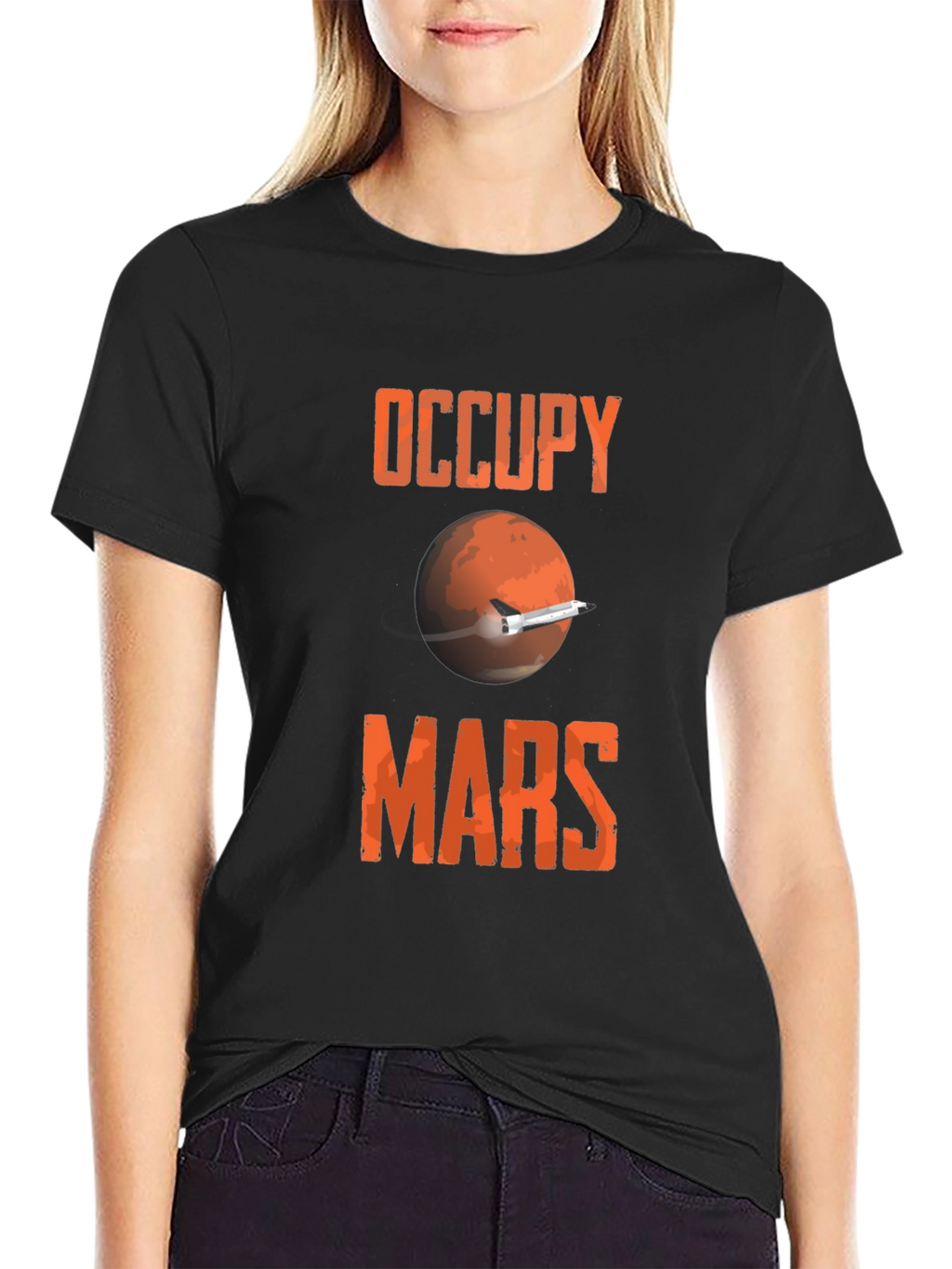 Occupy Mars Graphic Tee - Space Exploration T-Shirt