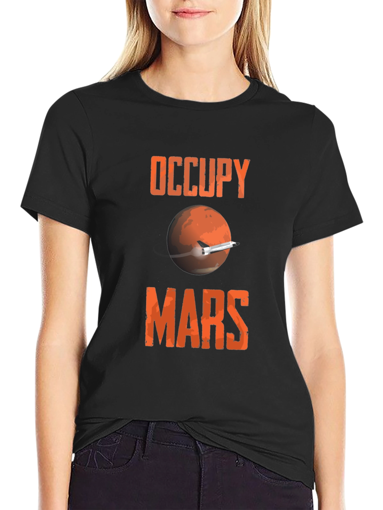 Occupy Mars Graphic Tee - Space Exploration T-Shirt
