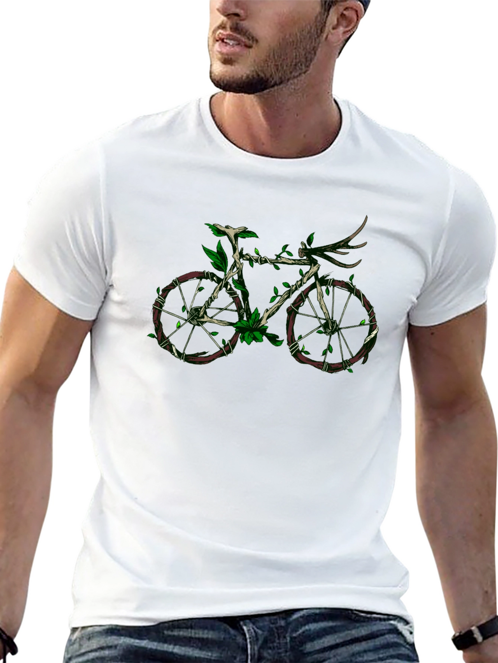 Nature Bike Graphic Tee - Eco-Friendly Design