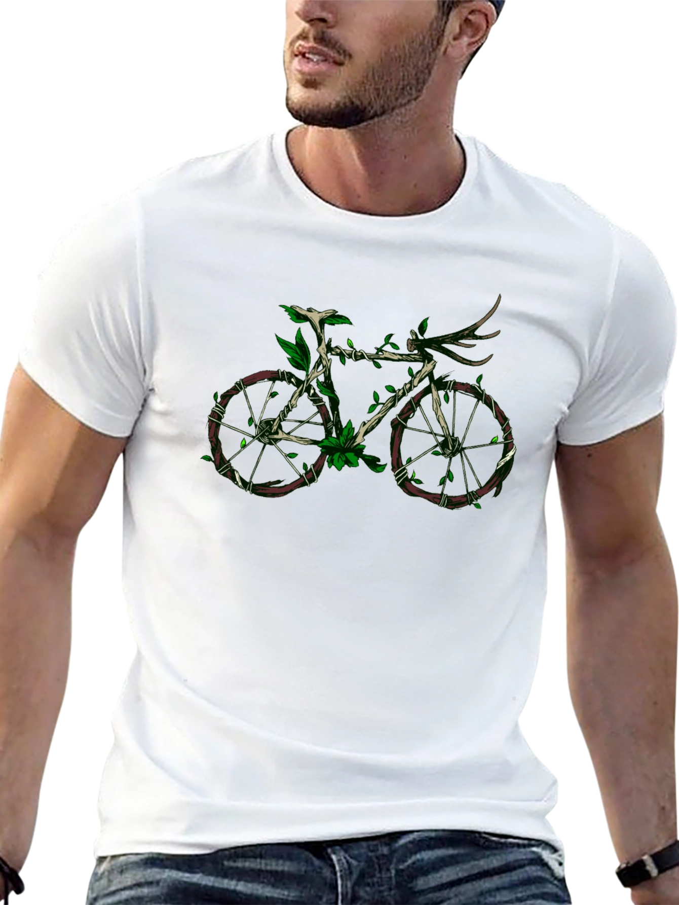 Nature Bike Graphic Tee - Eco-Friendly Design