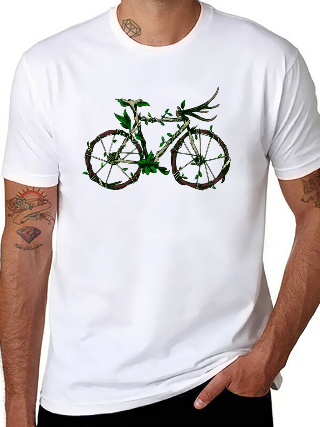 Nature Bike Graphic Tee - Eco-Friendly Design