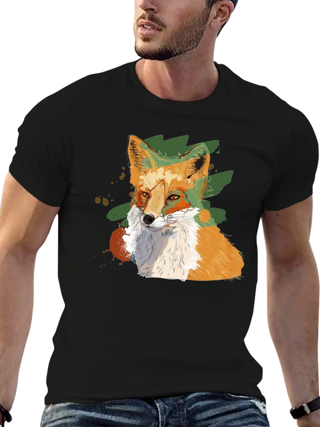 Fox Graphic Tee - Mens Black T-Shirt