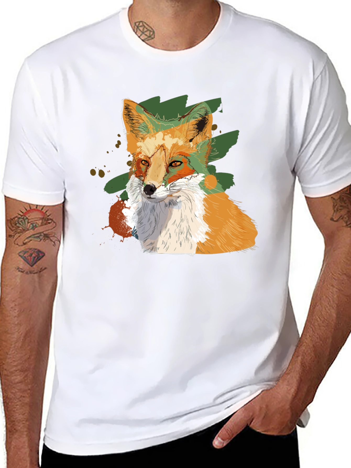 Fox Graphic Tee - Mens Black T-Shirt