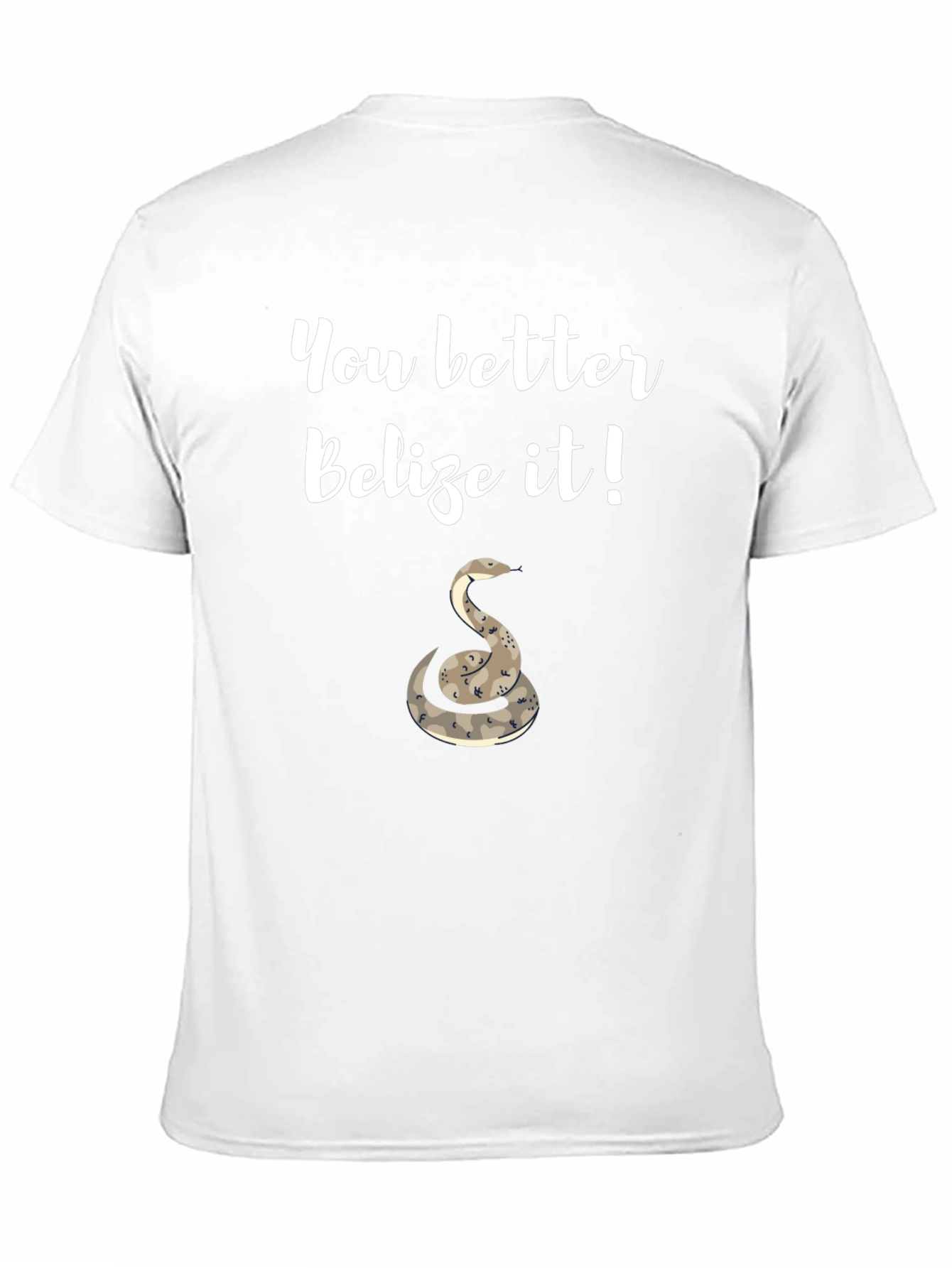 Belize It T-Shirt with Snake Graphic