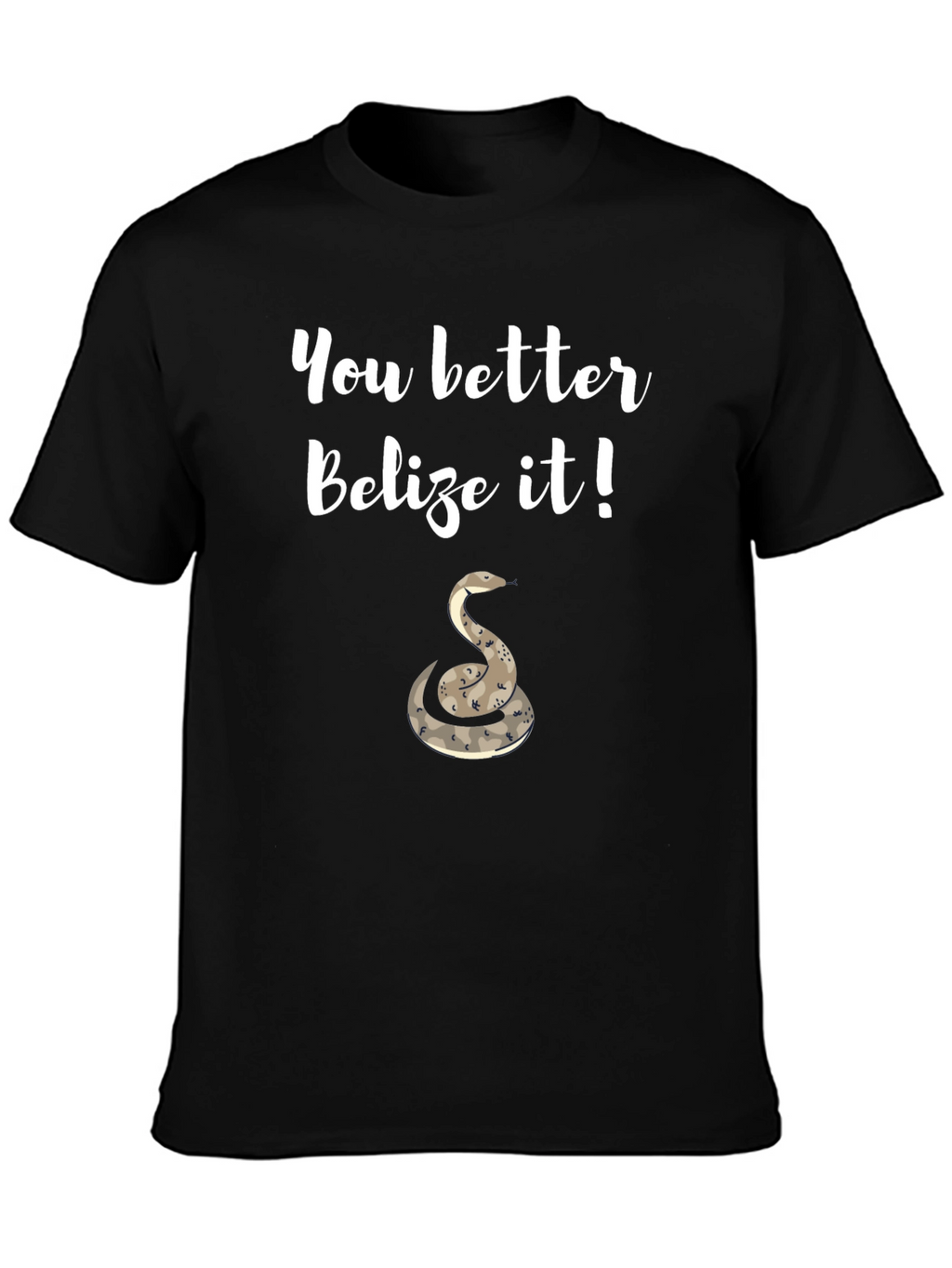 Belize It T-Shirt with Snake Graphic