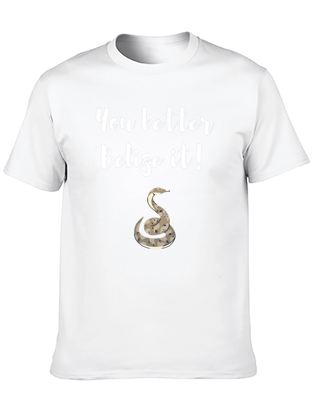Belize It T-Shirt with Snake Graphic