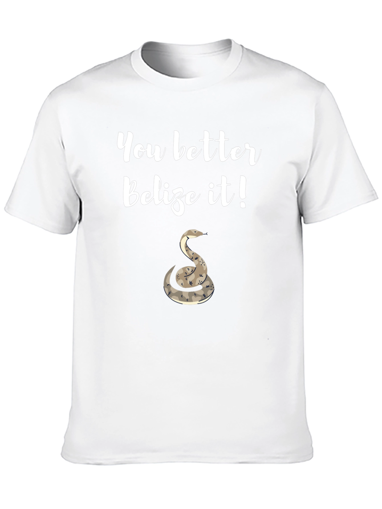 Belize It T-Shirt with Snake Graphic