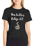 Belize It T-Shirt with Snake Graphic