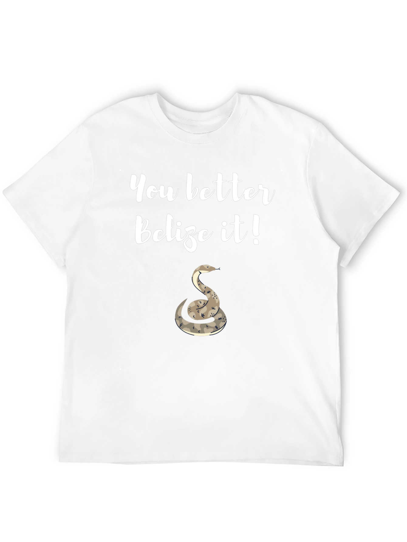 Belize It T-Shirt with Snake Graphic
