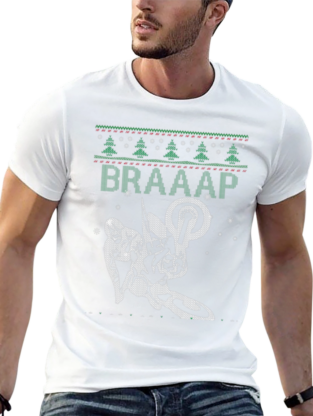 Braaap Motocross Christmas Sweater T-Shirt