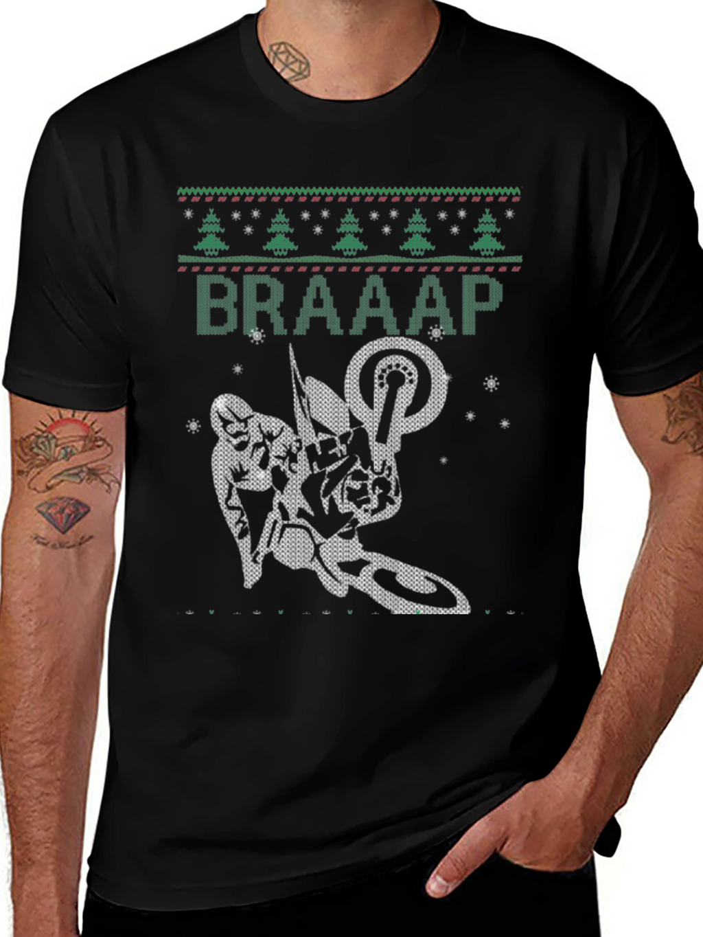 Braaap Motocross Christmas Sweater T-Shirt