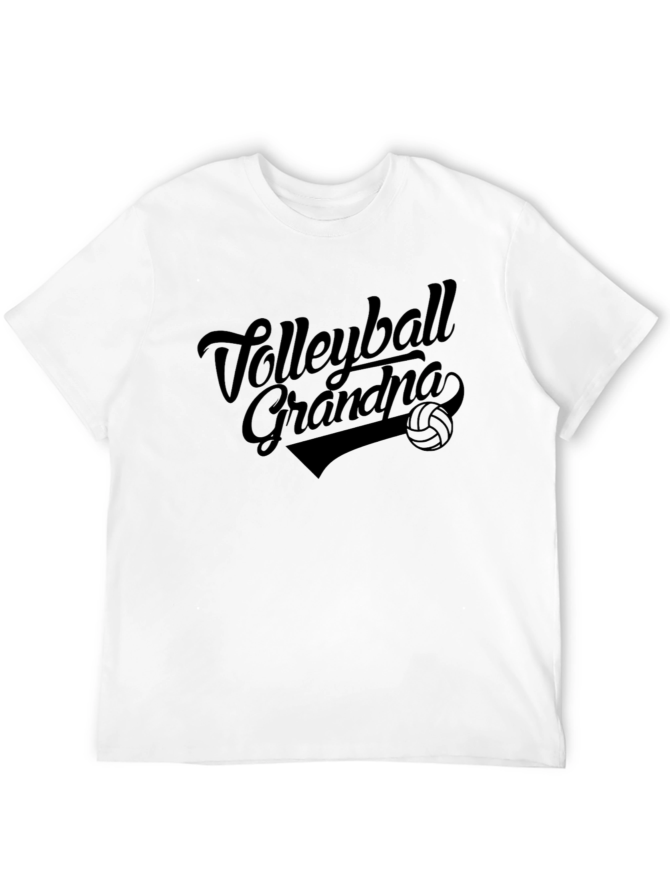 Volleyball Grandpa Graphic Tee - Black