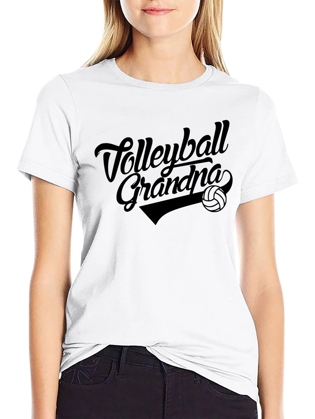 Volleyball Grandpa Graphic Tee - Black