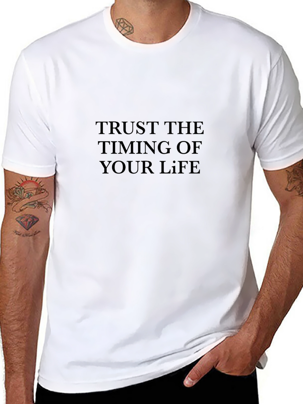 Trust The Timing Black T-Shirt