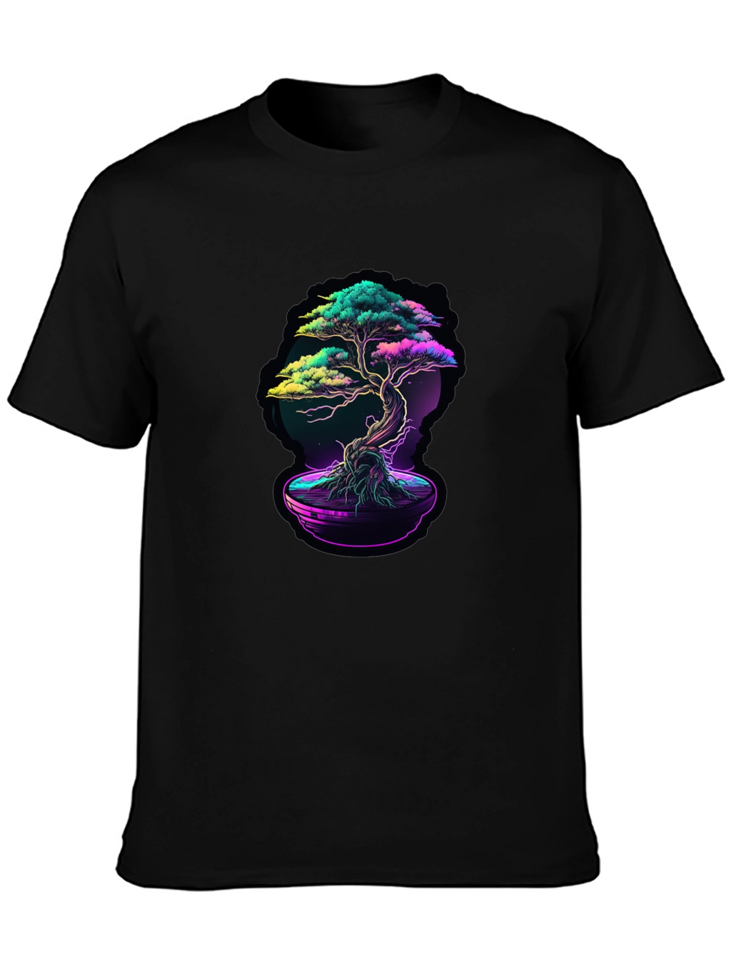 Neon Bonsai Graphic T-Shirt