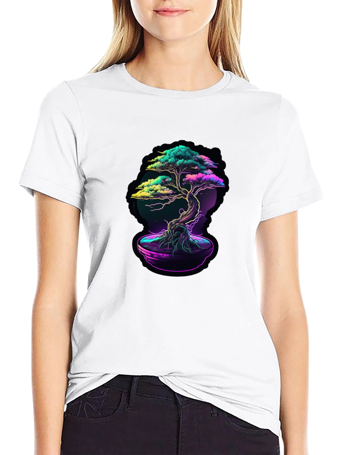 Neon Bonsai Graphic T-Shirt