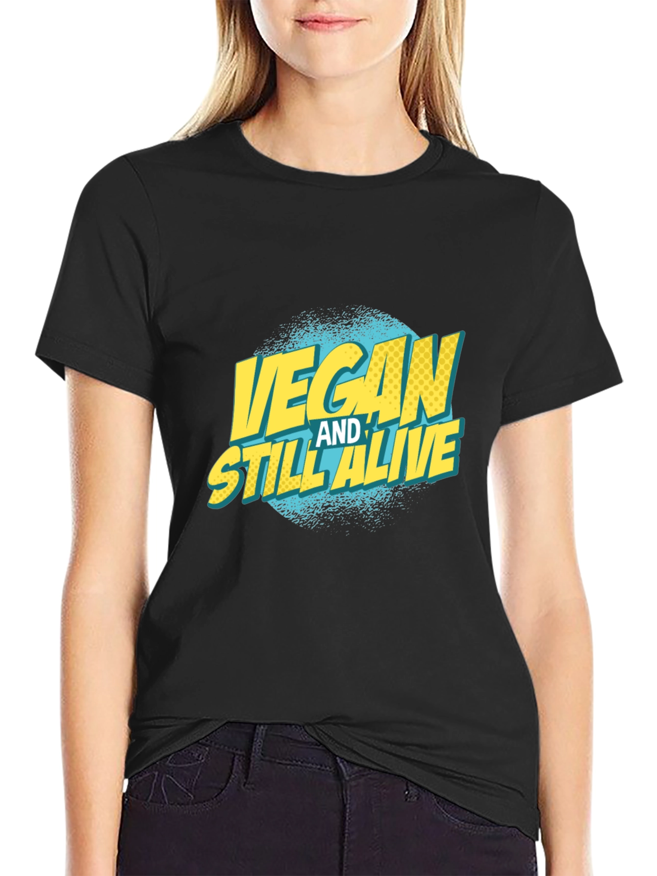 Vegan and Still Alive Graphic Tee - Black Unisex T-Shirt