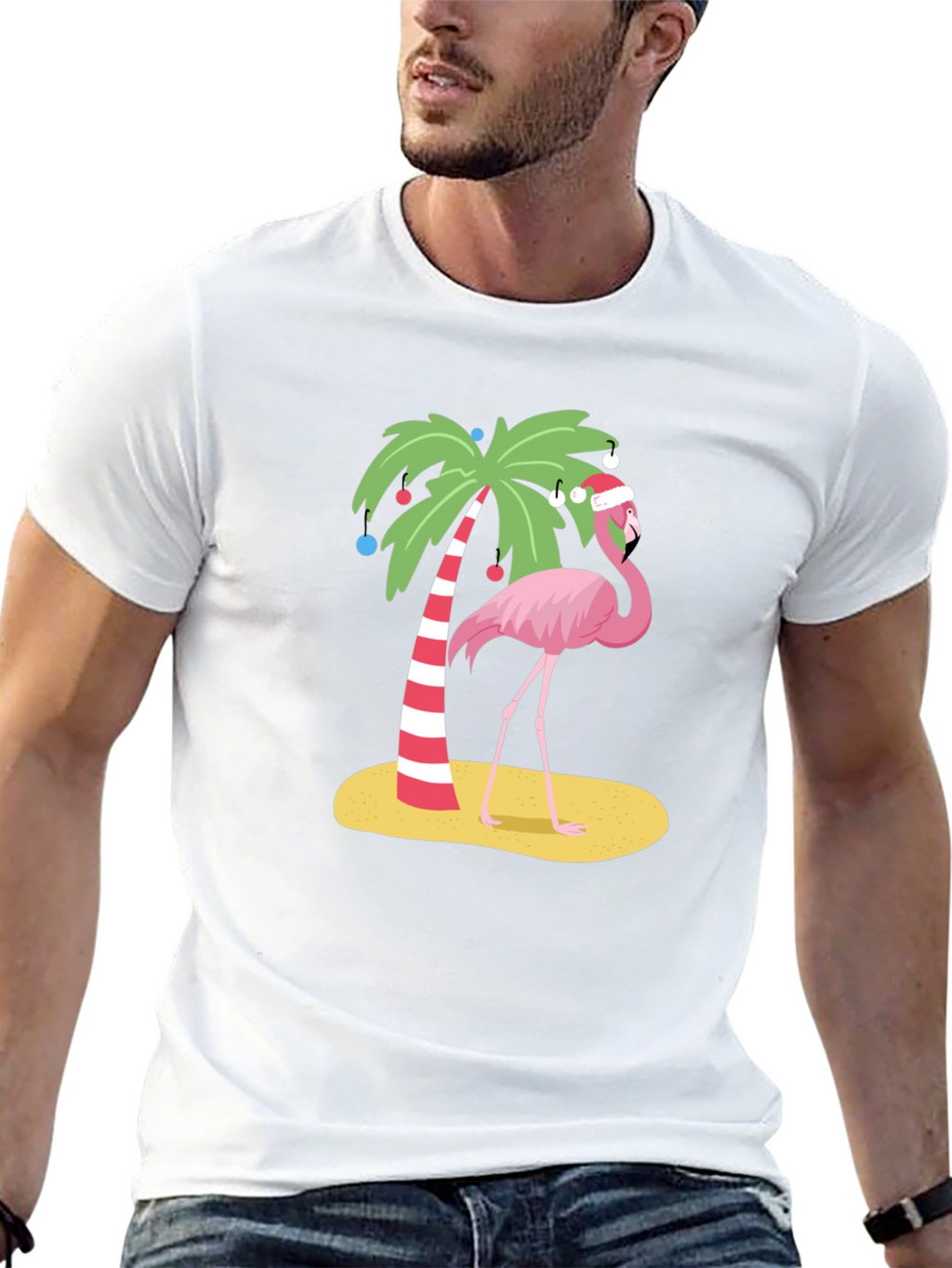 Festive Flamingo Tee - Christmas Holiday Apparel