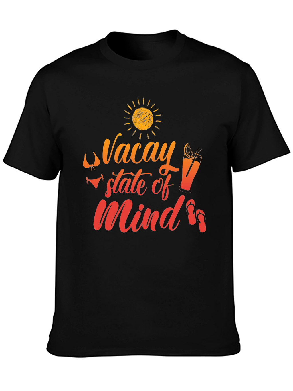 Vacay State of Mind Black T-Shirt