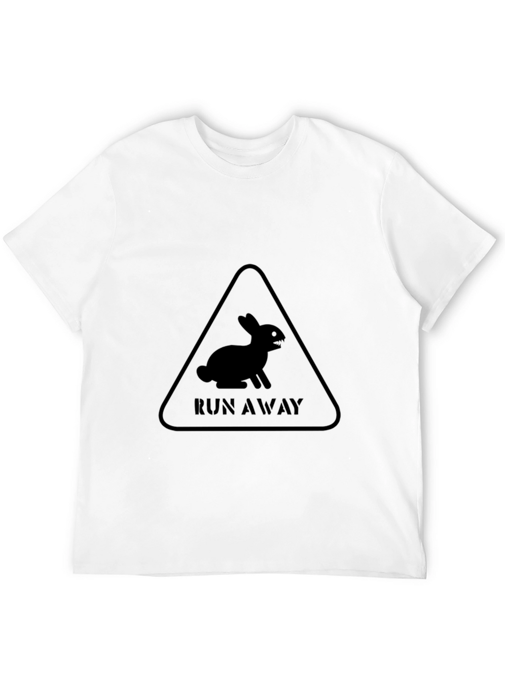 Run Away Rabbit Black T-Shirt