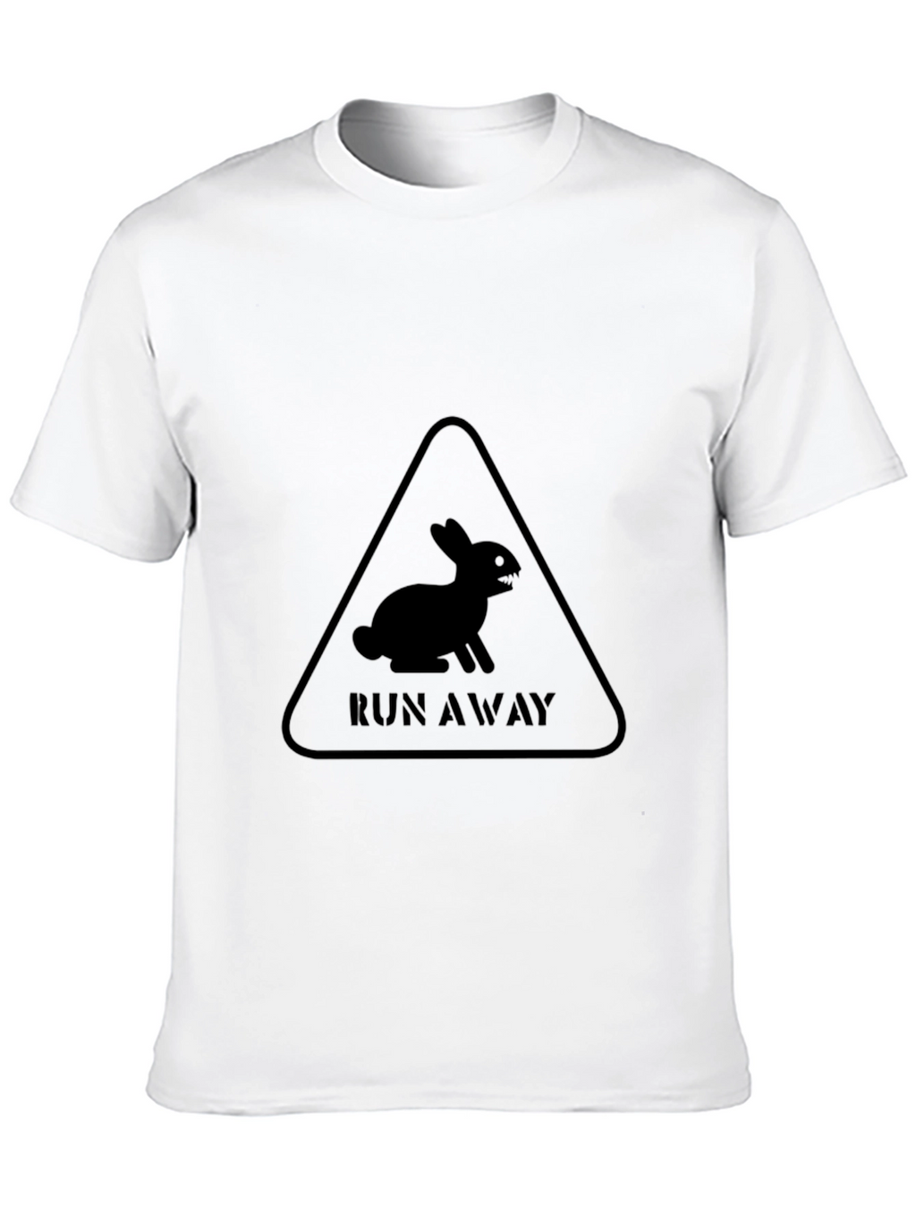 Run Away Rabbit Black T-Shirt