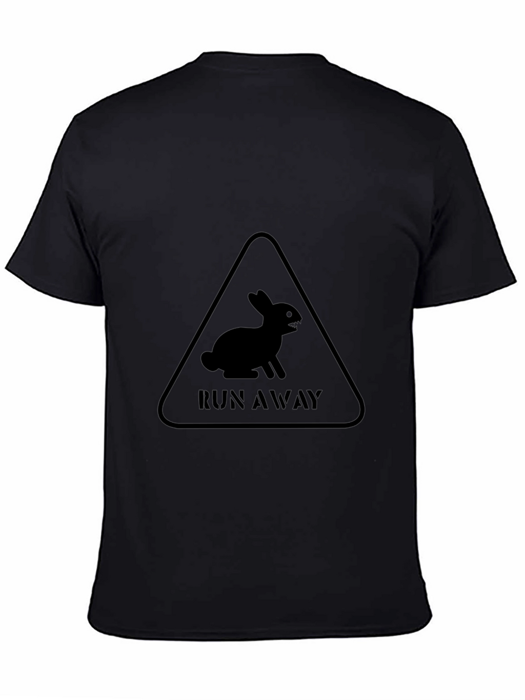 Run Away Rabbit Black T-Shirt