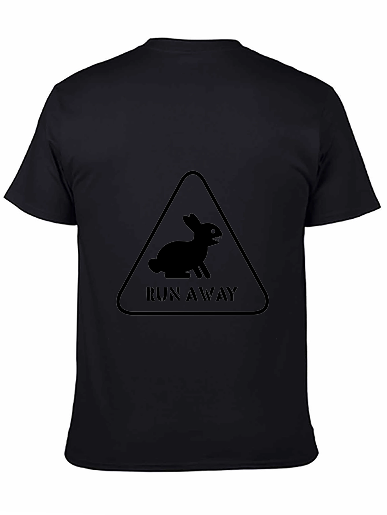 Run Away Rabbit Black T-Shirt