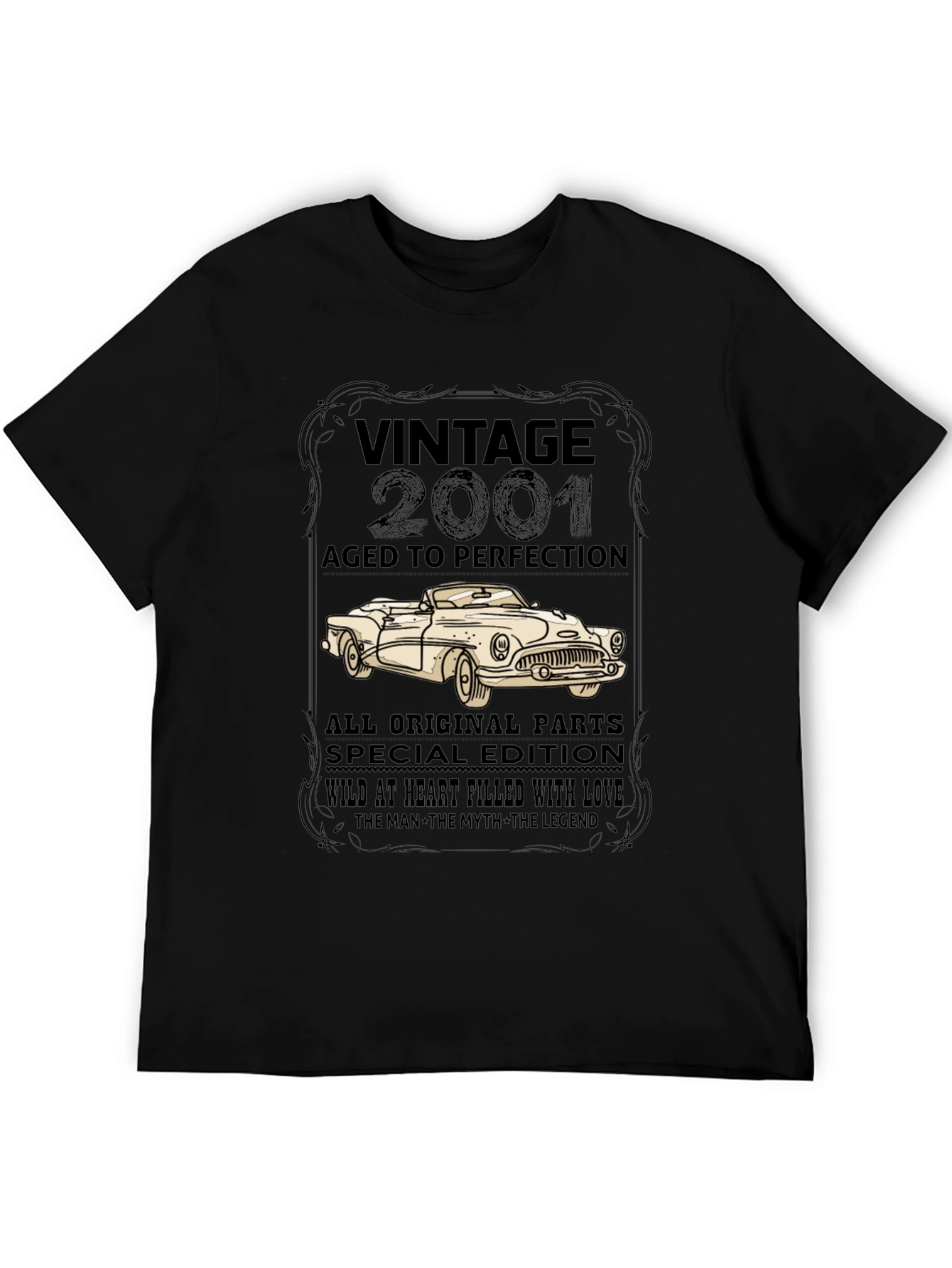 Vintage 2001 Car T-Shirt - Aged to Perfection